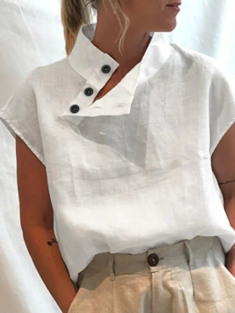 Blusa de lino y algodón Celmia