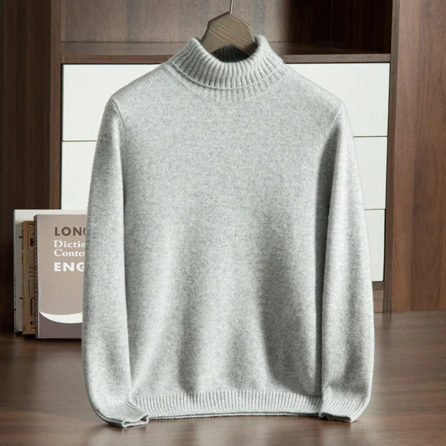 Jersey de cuello vuelto 100 % cachemira