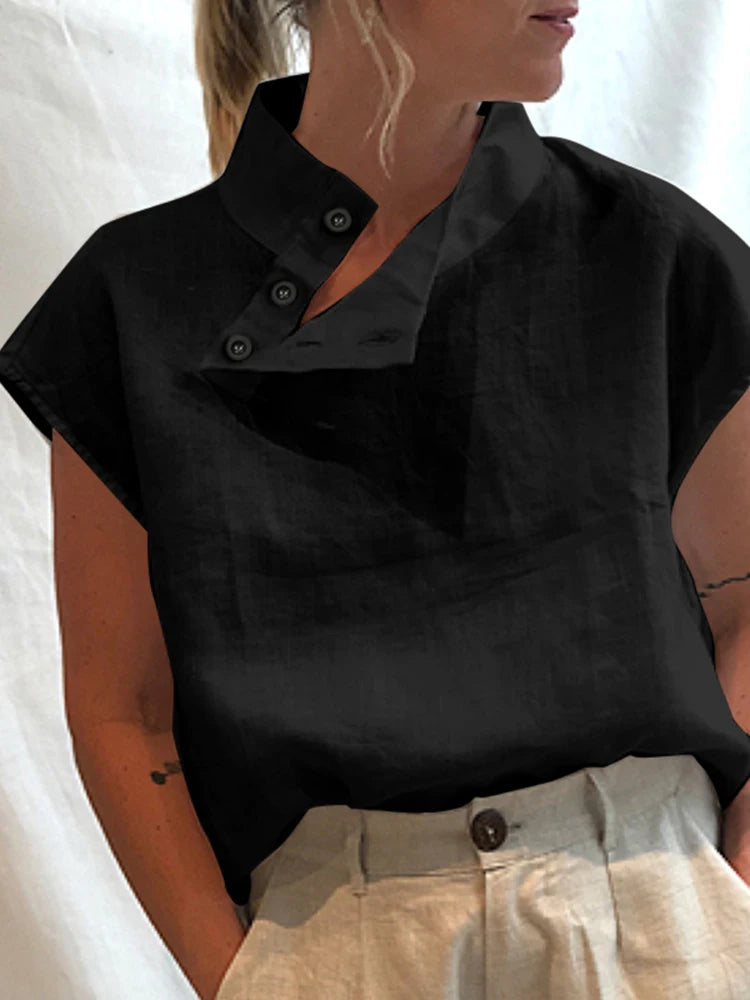 Blusa de lino y algodón Celmia