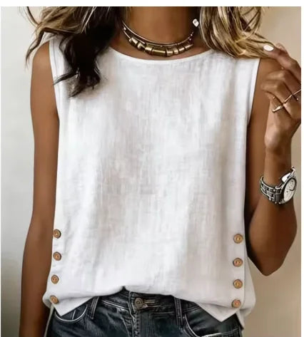 Blusa con cuello redondo