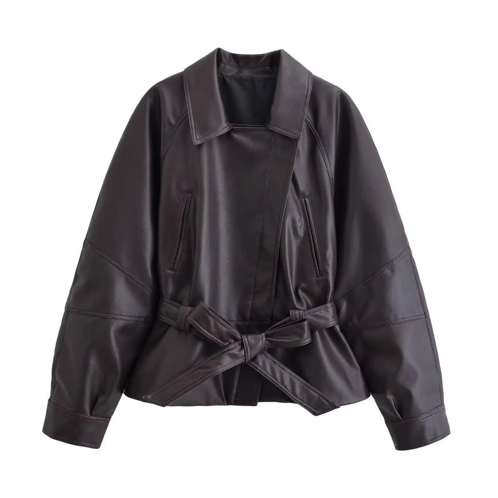 Chaqueta Corta de Cuero Sintético