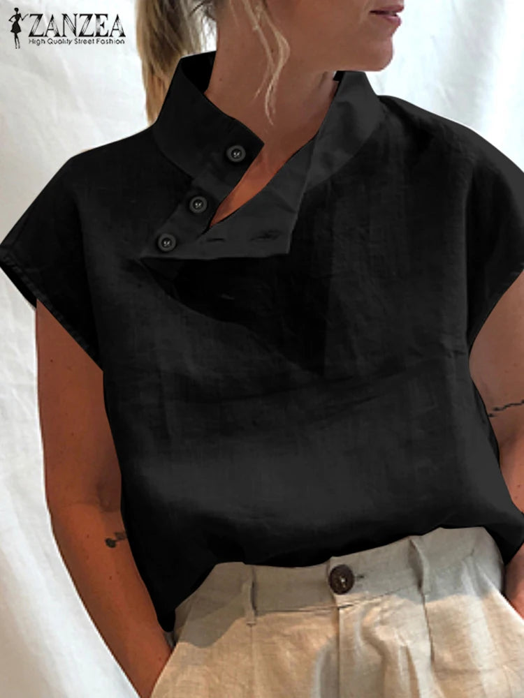 Blusa de lino y algodón Celmia