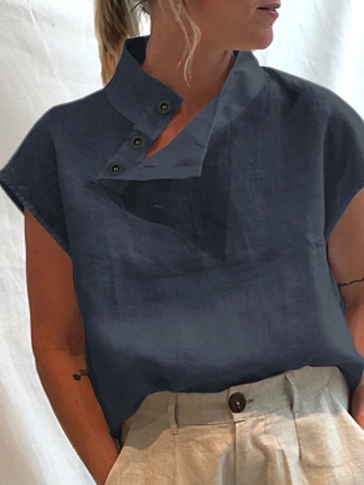 Blusa de lino y algodón Celmia