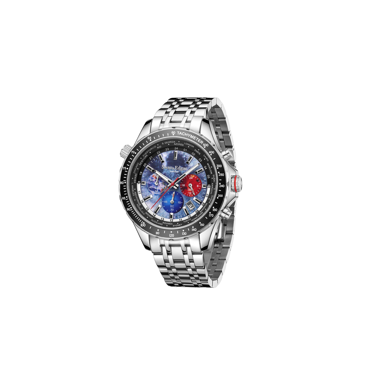 World Timer Mechanical Quartz Gris