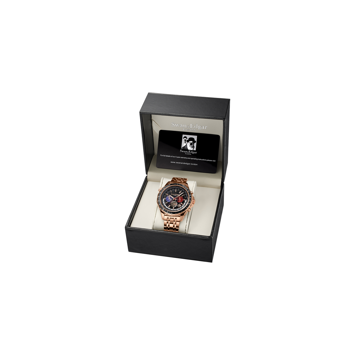 World Timer Mechanical Quartz Oro Rosa