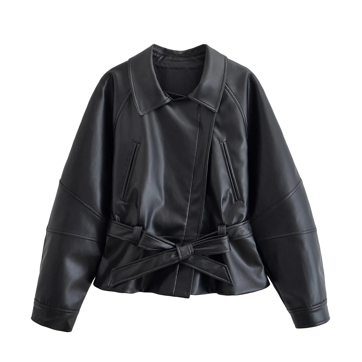 Chaqueta Corta de Cuero Sintético