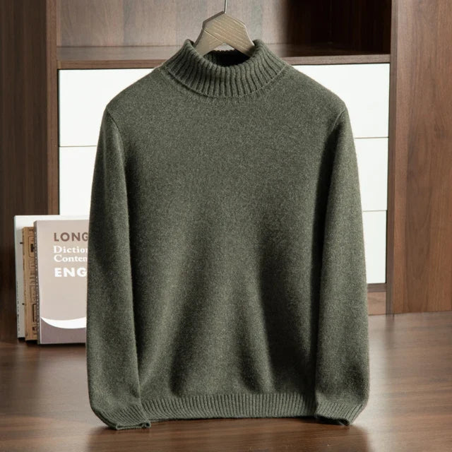Jersey de cuello vuelto 100 % cachemira