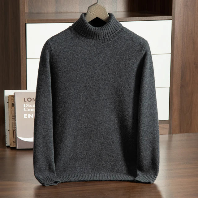 Jersey de cuello vuelto 100 % cachemira