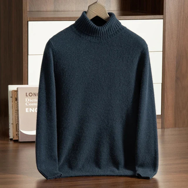 Jersey de cuello vuelto 100 % cachemira