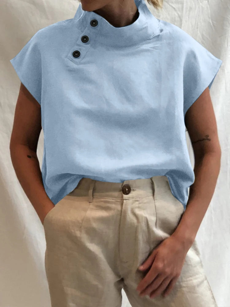 Blusa de lino y algodón Celmia