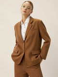 Blazer entallado en lyocell-lana