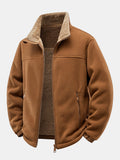 Chaqueta polar con cremallera y cuello alto