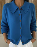 Jersey de Punto con Cuello Camisero