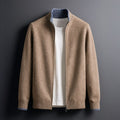 Zip-up wool cardigan