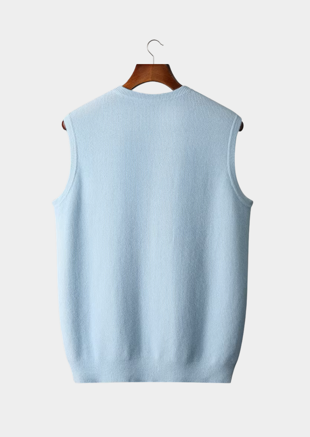Chaleco 100% cachemir con cuello redondo