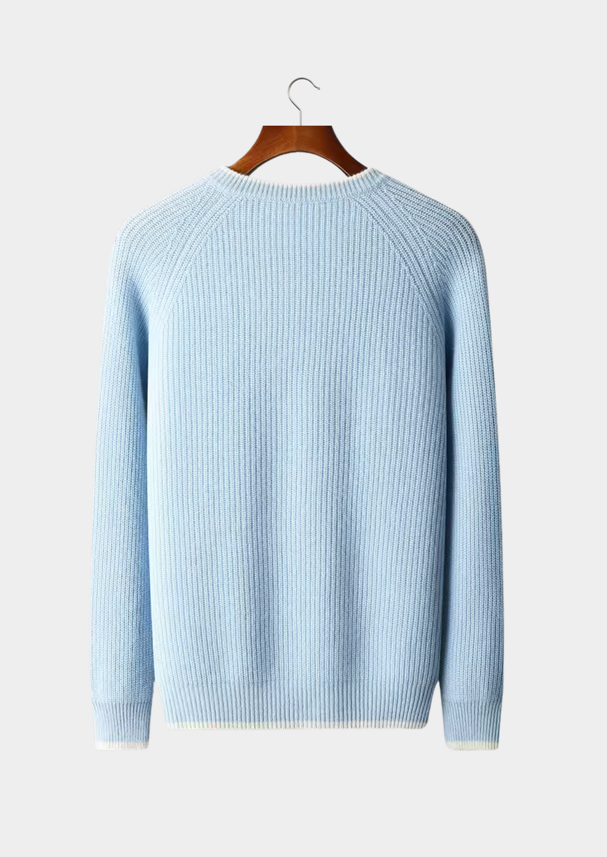Jersey de lana bicolor con cuello redondo