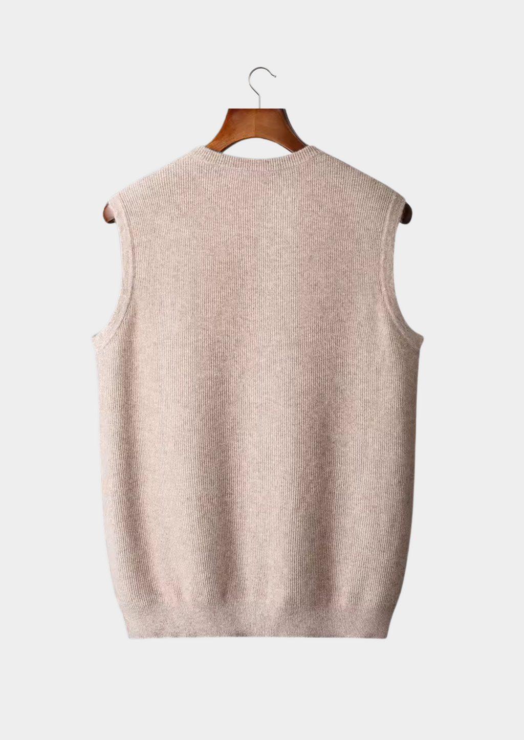 Chaleco 100% cachemir con cuello redondo