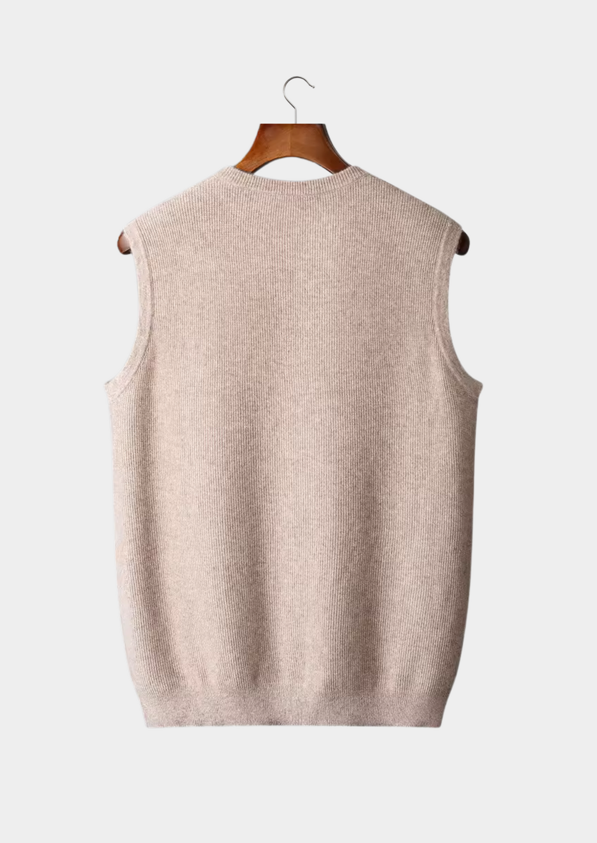 Chaleco 100% cachemir con cuello redondo