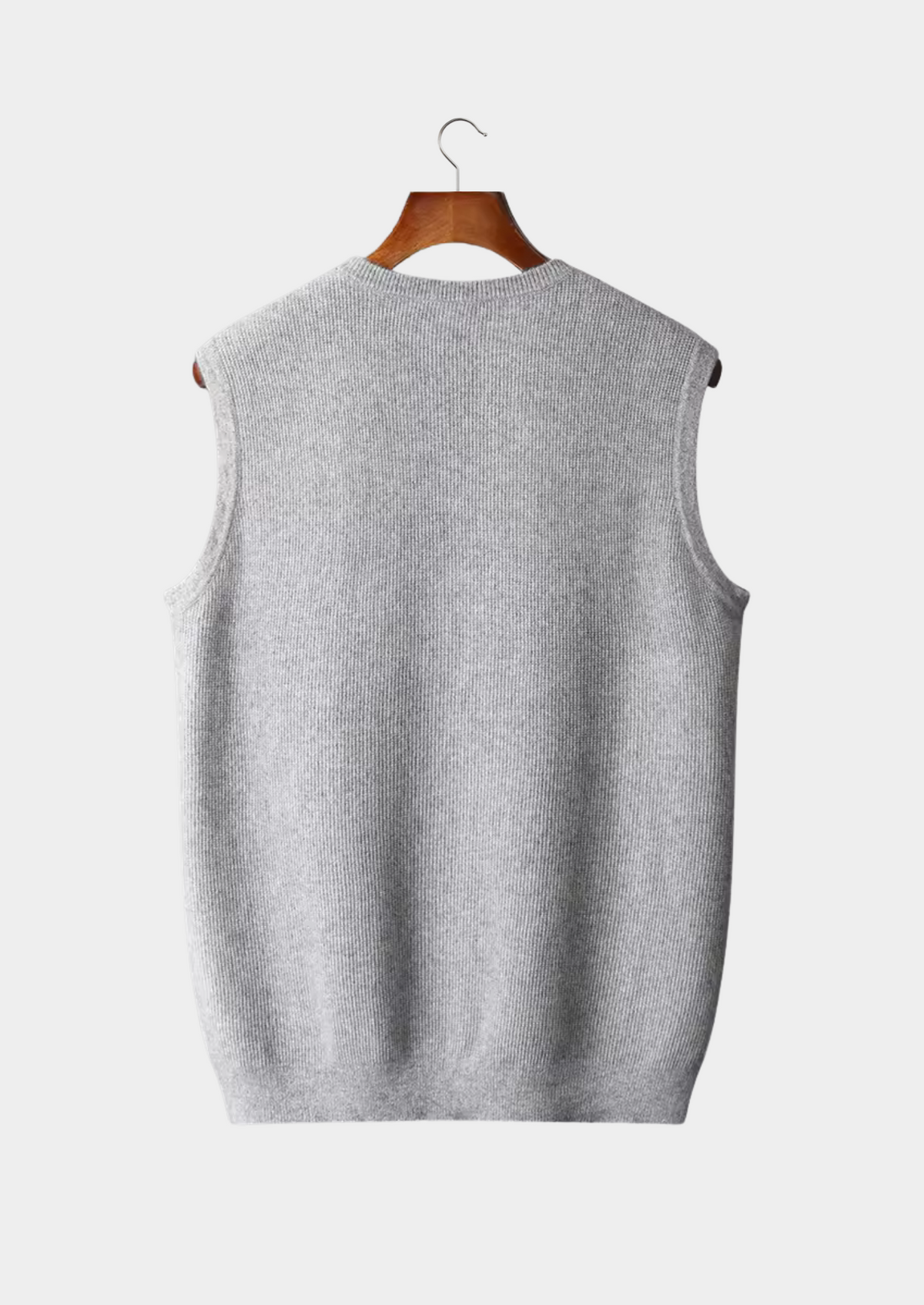 Chaleco 100% cachemir con cuello redondo