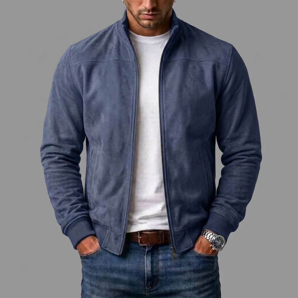Chaqueta bomber de gamuza