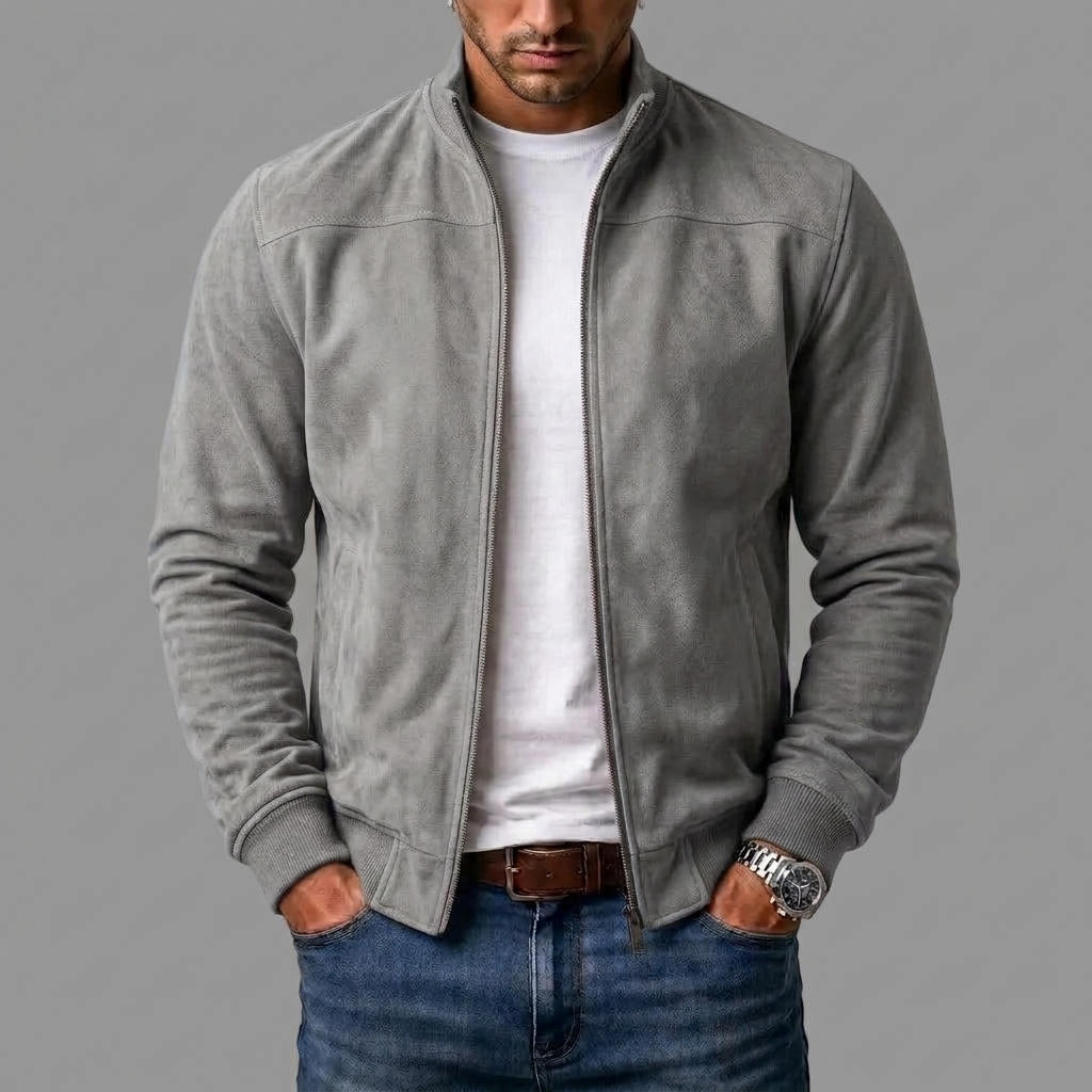 Chaqueta bomber de gamuza