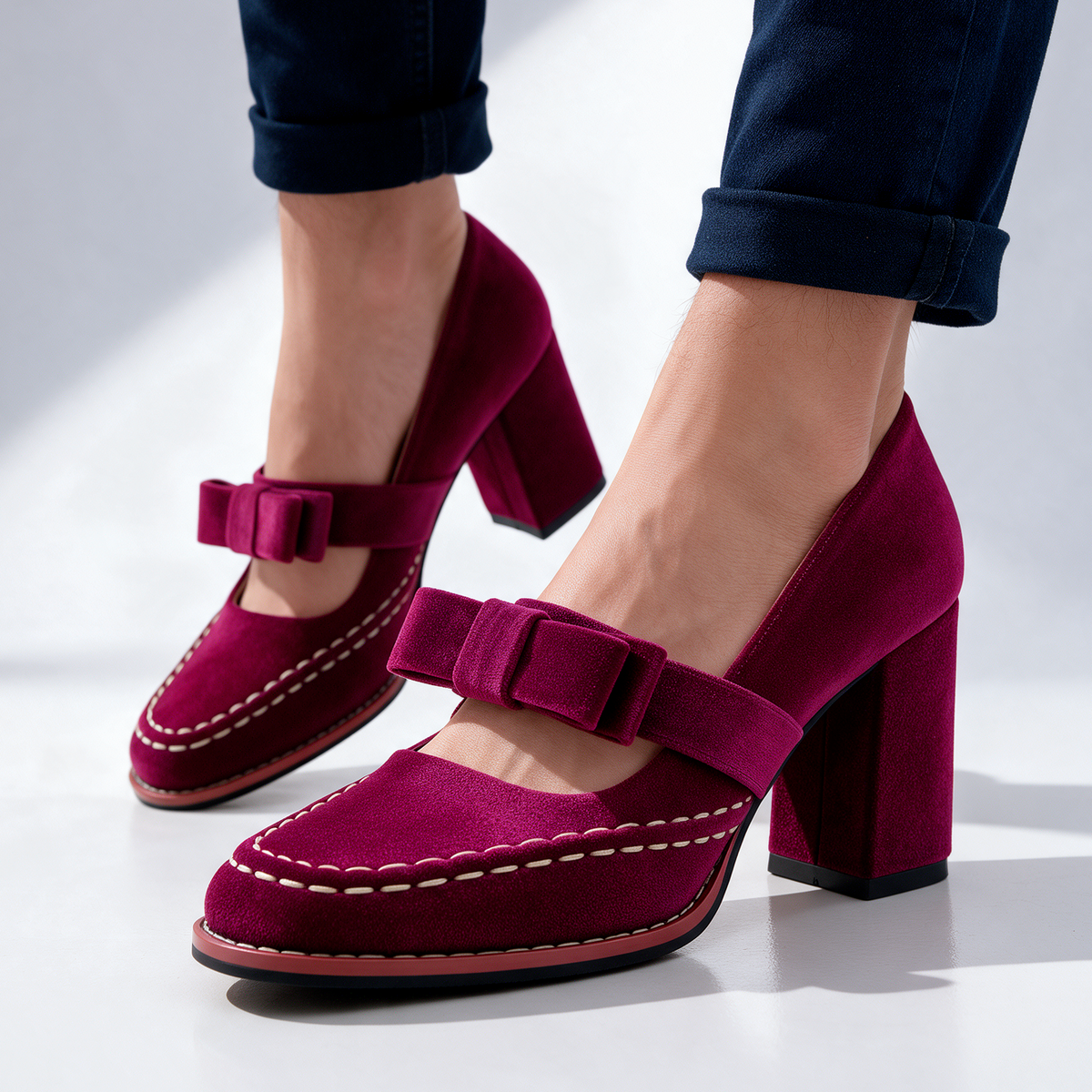 Tacones de terciopelo