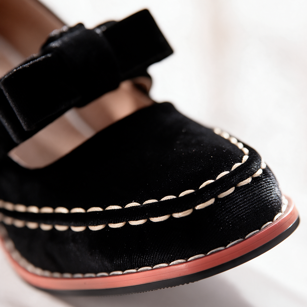 Tacones de terciopelo