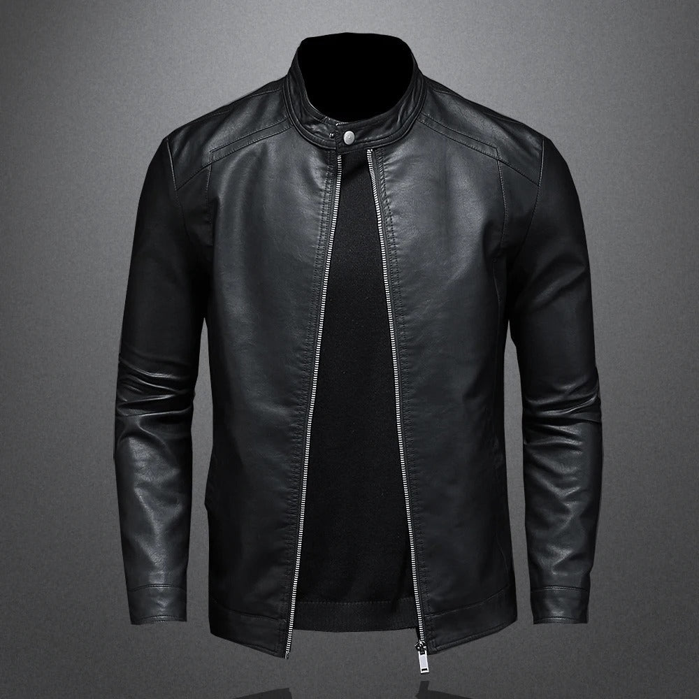 Klassische Lederjacke