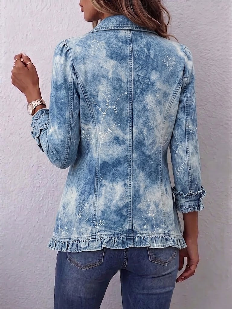 Chaqueta Botánica Degradado con Volantes
